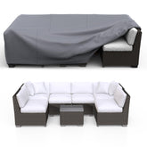 BROSYDA Waterproof Outdoor Patio Furniture Cover, Grey, front view