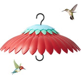 Bserie Squirrel Baffle Bird Feeder Cover Red 14in front view