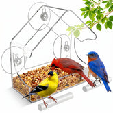 BTFSZ Window Bird Feeder front view with suction cups