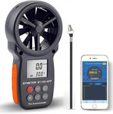 BTMETER BT-100APP Anemometer front view with LCD display
