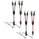BTQSOL Solar Y Connector Plug Kit front view with male and female connectors