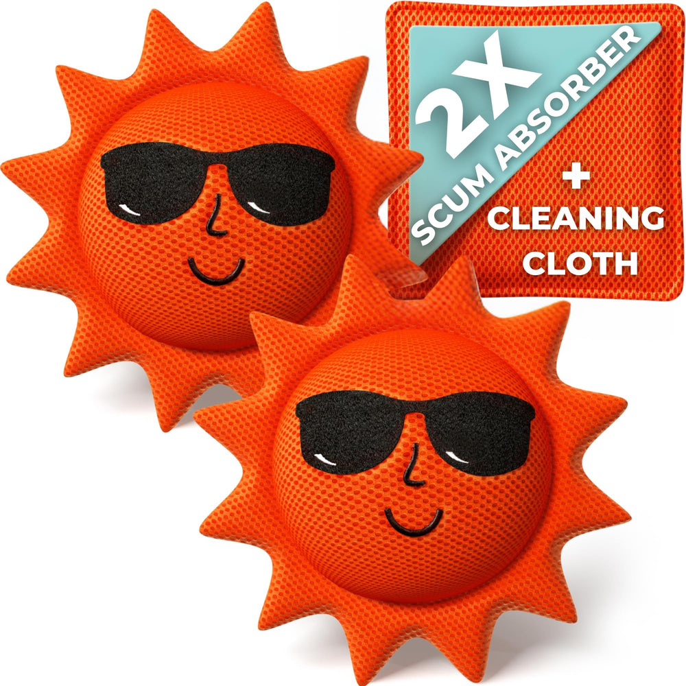 BubbyShine Hot Tub Scum Absorber 2 Pack in orange