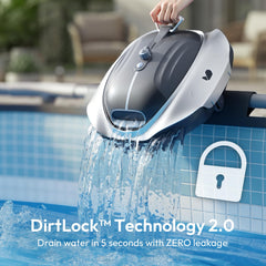 BUBLUE Bubot 300P robotic pool cleaner demonstrating cordless design