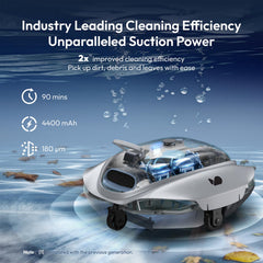 BUBLUE Bubot 300P robotic pool cleaner side view