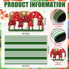 Buffalo plaid rug from Tinideya doormat set