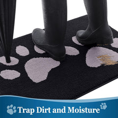 Buganda Dog Door Mat 30x20 absorbent microfiber close-up