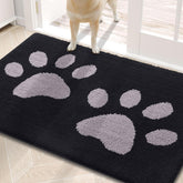 Buganda Dog Door Mat 30x20 black and grey front view