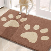 Buganda Dog Door Mat 30x20 in camel color, front view