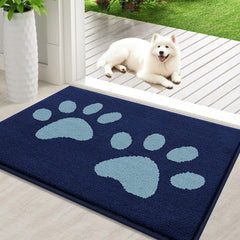 Buganda Dog Door Mat 36x24 in dark blue front view