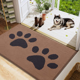 Buganda Dog Door Mat 48x30 camel and black design front view