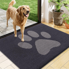 Buganda Dog Door Mat 48x30 dark grey front view
