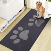 Buganda Dog Door Mat 59x20 dark grey front view