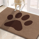 Buganda Dog Door Mat beige front view measuring 30x20 inches