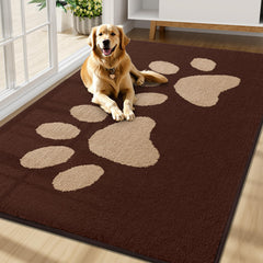 Buganda Dog Door Mat brown front view, 70x47 inches