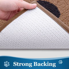 Buganda Dog Door Mat in entryway with muddy paws