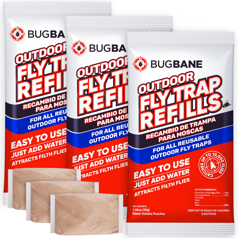 BugBane Fly Bait Refill Pack of 3x1oz granules front view
