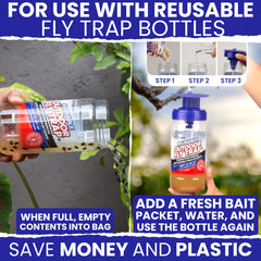 BugBane fly trap bait setup in outdoor environment