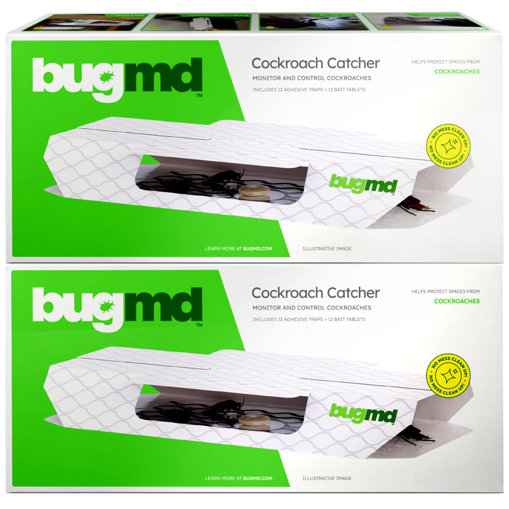 BugMD Cockroach Catcher pack showing 24 traps