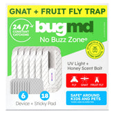 BugMD No Buzz Zone Fruit Fly Trap front view with blue UV light