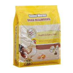 BUNTIE WORMS 5lb dried mealworms for chickens in resealable bag