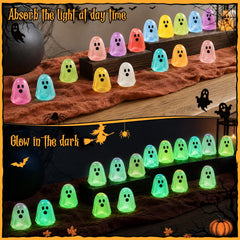 BuQiuRen mini ghost figures displayed in a fairy garden