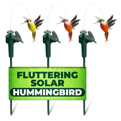 BURIUS Solar Hummingbird Garden Stake multicolor front view