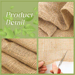 Burlap roll showing width and texture