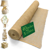 Burloptuous 40 x 75 ft burlap fabric roll front view