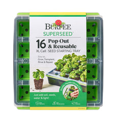 Burpee SuperSeed 16 XL Cell seed starting tray with drainage features
