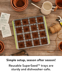 Burpee SuperSeed seed starter tray with included saucer