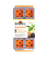 Burpee SuperSeed Tray front view with 8 XL cells in orange