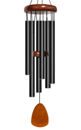Bursvik 29-inch black aluminum wind chimes front view