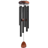 Bursvik 37-inch Aluminum Wind Chimes black model front view
