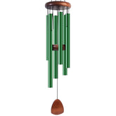 Bursvik 37-inch green aluminum wind chimes front view