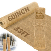 Buryeah 60 Inch x 33 ft burlap roll front view