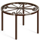 bussdis Heavy Duty Metal Plant Stand front view with flower design