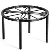 bussdis Plant Stand 10.2 Inch black metal front view