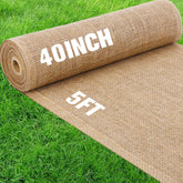 butarfe 40 inch by 5 feet burlap roll front view