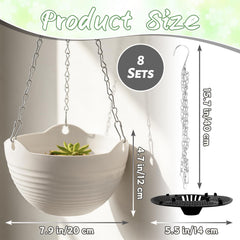 Bvrbaory hanging planter with metal chain and drainage hole