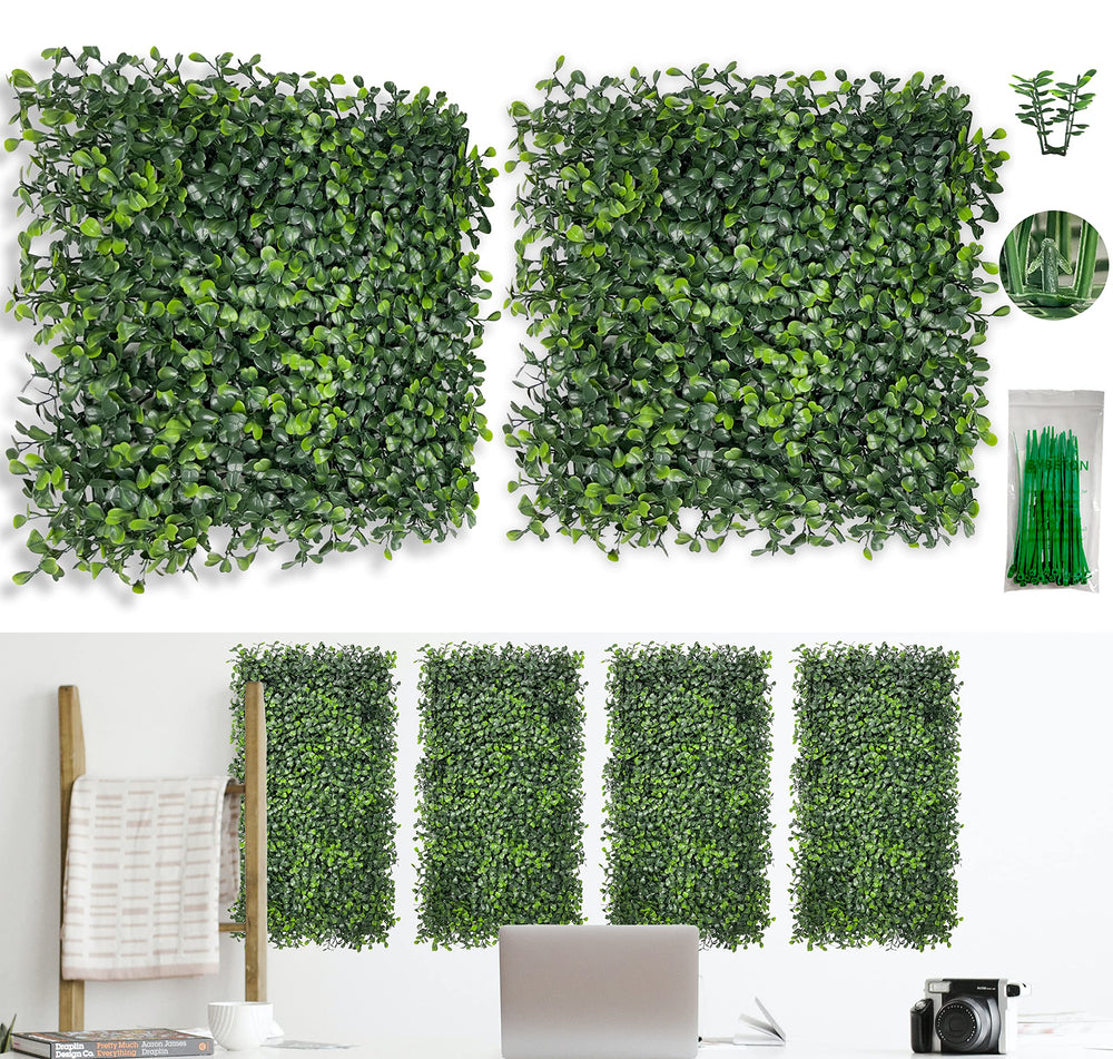 Bybeton Grass Wall Panel 10x10 inch front view with realistic leaves