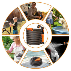BYDA garden hose connected to a water source