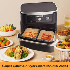 BYKITCHEN Air Fryer Liners in use with food