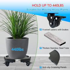 C CASIMR Plant Caddy side view showcasing adjustable size holes