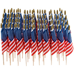 C CRYSTAL LEMON Mini American Flags 50 Pack front view