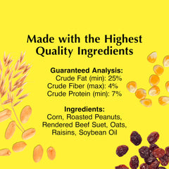 C&S Bluebird Suet Nuggets nutritional ingredients