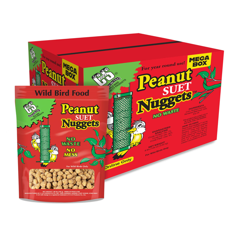 C&S Peanut Suet Nuggets 8 Pound front view with packaging