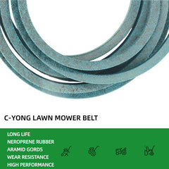 C-YONG 54 Inch Deck Belt close-up of rubber material