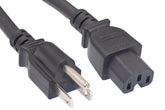 Cablelera 8FT Power Cord NEMA 5-15P to IEC320 C15 front view