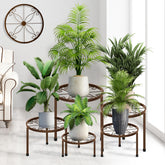 CADANI 5-Pack Metal Plant Stands in Bronze front view