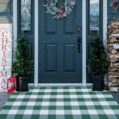 CAINANEL Outdoor Rug layered with a welcome mat